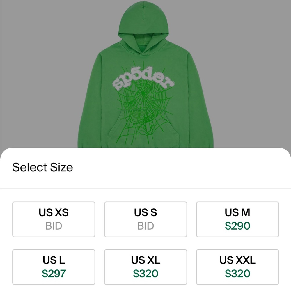 Brand New Green Spider Hoodie